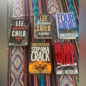 5 book bundle - 3 James Patterson  , 2 Jack Reacher